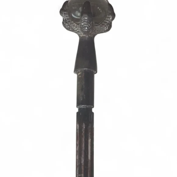 Antique Dragon-Claw Crystal Ball Cane Rare Mystic Walking Stick - Picture 4 of 16